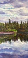 Pondering Reflections (Framed) by Debra Lynn Carroll - Artist Painting & Showing Onsite At the Gallery