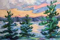 At the Lake by Lynda Flanagan - Artist Showing Onsite At The Gallery