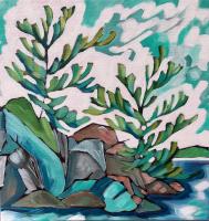 Amid the Rocks by Lynda Flanagan - Artist Showing Onsite At The Gallery