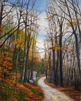 Memory Lane by Debra Lynn Carroll - Artist Painting & Showing Onsite At the Gallery