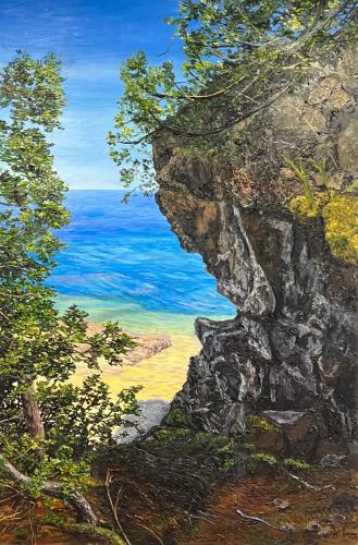 Framing the Bay by Debra Lynn Carroll - Artist Painting & Showing Onsite At the Gallery
