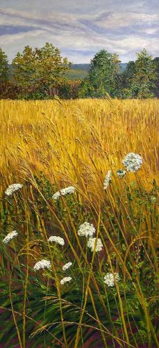 Fields of Gold by Debra Lynn Carroll - Artist Painting & Showing Onsite At the Gallery