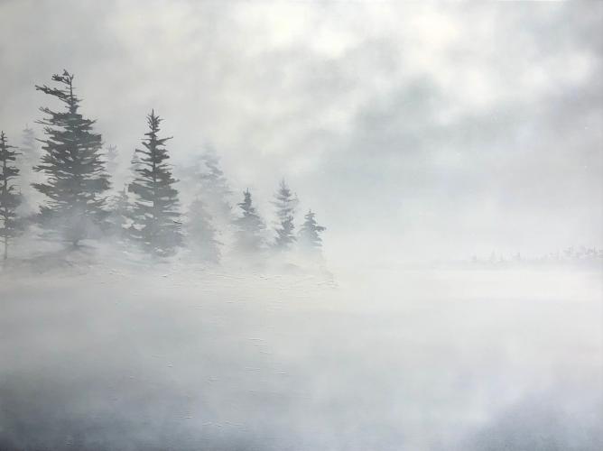 Morning Mist Lifting by Janet Liesemer - Artist Showing Onsite At the Gallery