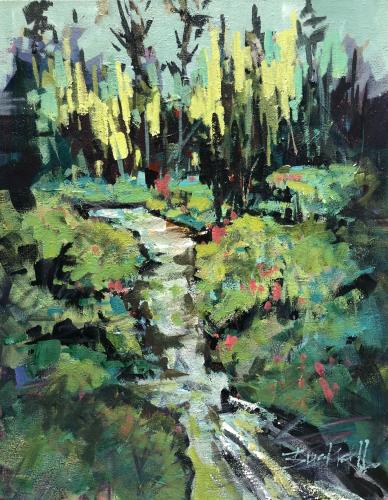 August Stream Sketch by Brian Buckrell - Artist Showing Onsite At the Gallery
