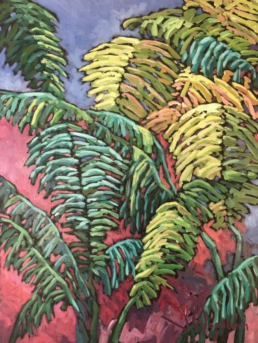 Jurassic Ferns by Jennifer Woodburn - Artist Showing Onsite At the Gallery