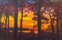 Escarpment Drama by Debra Lynn Carroll - Artist Painting & Showing Onsite At the Gallery