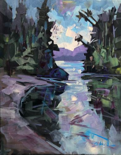 Algonquin Park Sketch - Tea Lake by Brian Buckrell - Artist Showing Onsite At the Gallery