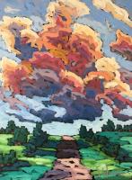 Big Sky Over Back Roads by Jennifer Woodburn - Artist Showing Onsite At the Gallery
