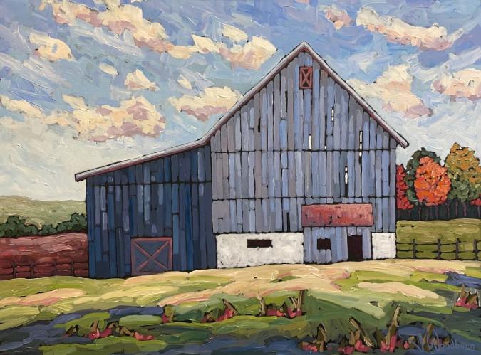 Grey County Barn by Jennifer Woodburn - Artist Showing Onsite At the Gallery