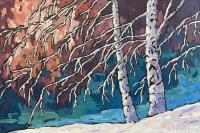 Snowy Birches by Jennifer Woodburn