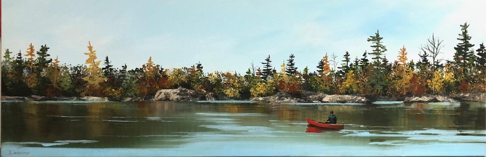 Last Paddle of the Season by Janet Liesemer - Artist Showing Onsite At the Gallery