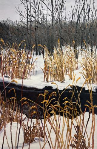 Winter Thaw by Debra Lynn Carroll - Artist Painting & Showing Onsite At the Gallery