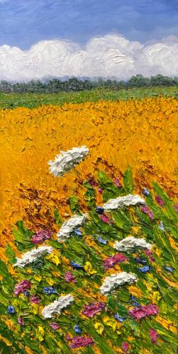 Field Impressions by Debra Lynn Carroll - Artist Painting & Showing Onsite At the Gallery