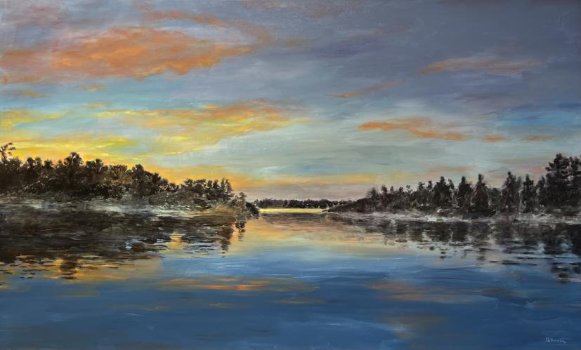 Calm Evening In the Bay by Nadia Lassman - ARTIST SHOWING ONSITE AT THE GALLERY