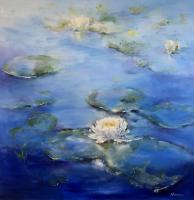 Serene Lilypond by Nadia Lassman - ARTIST SHOWING ONSITE AT THE GALLERY