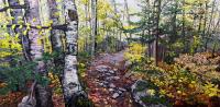 Hiking the Trail by Debra Lynn Carroll - Artist Painting & Showing Onsite At the Gallery