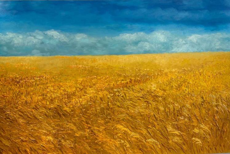 Dreamed of Gold by Debra Lynn Carroll - Artist Painting & Showing Onsite At the Gallery